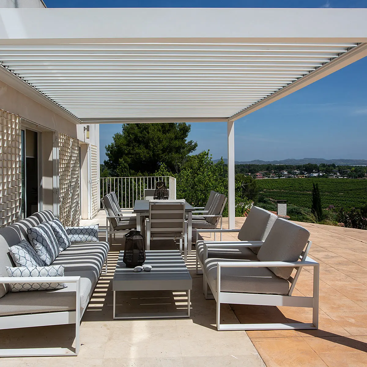 Seating area on a terrace under the Moraira
